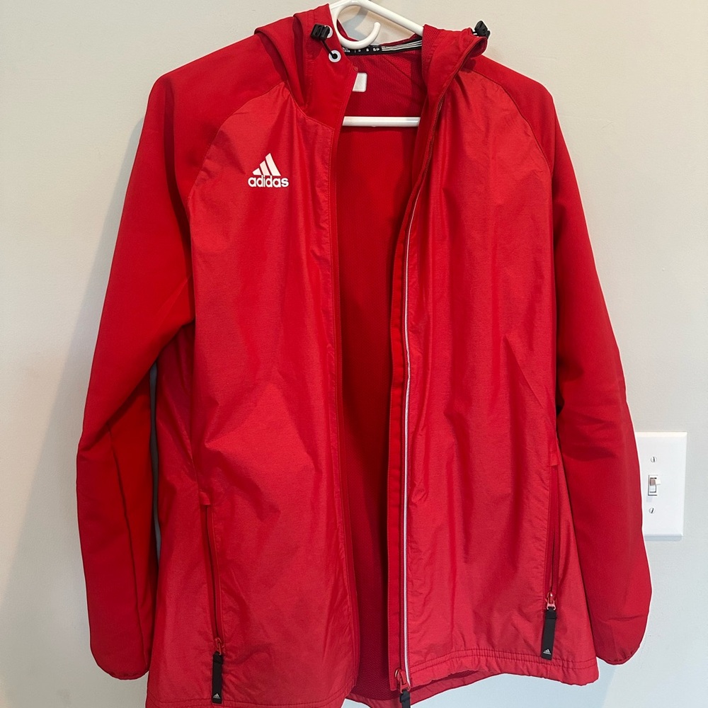 Red rain jacket